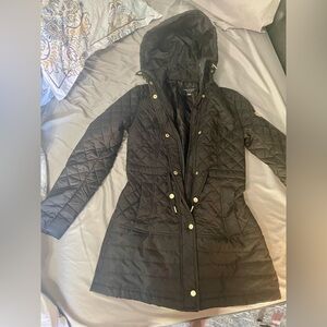 Black hooded Winter Coat size xs